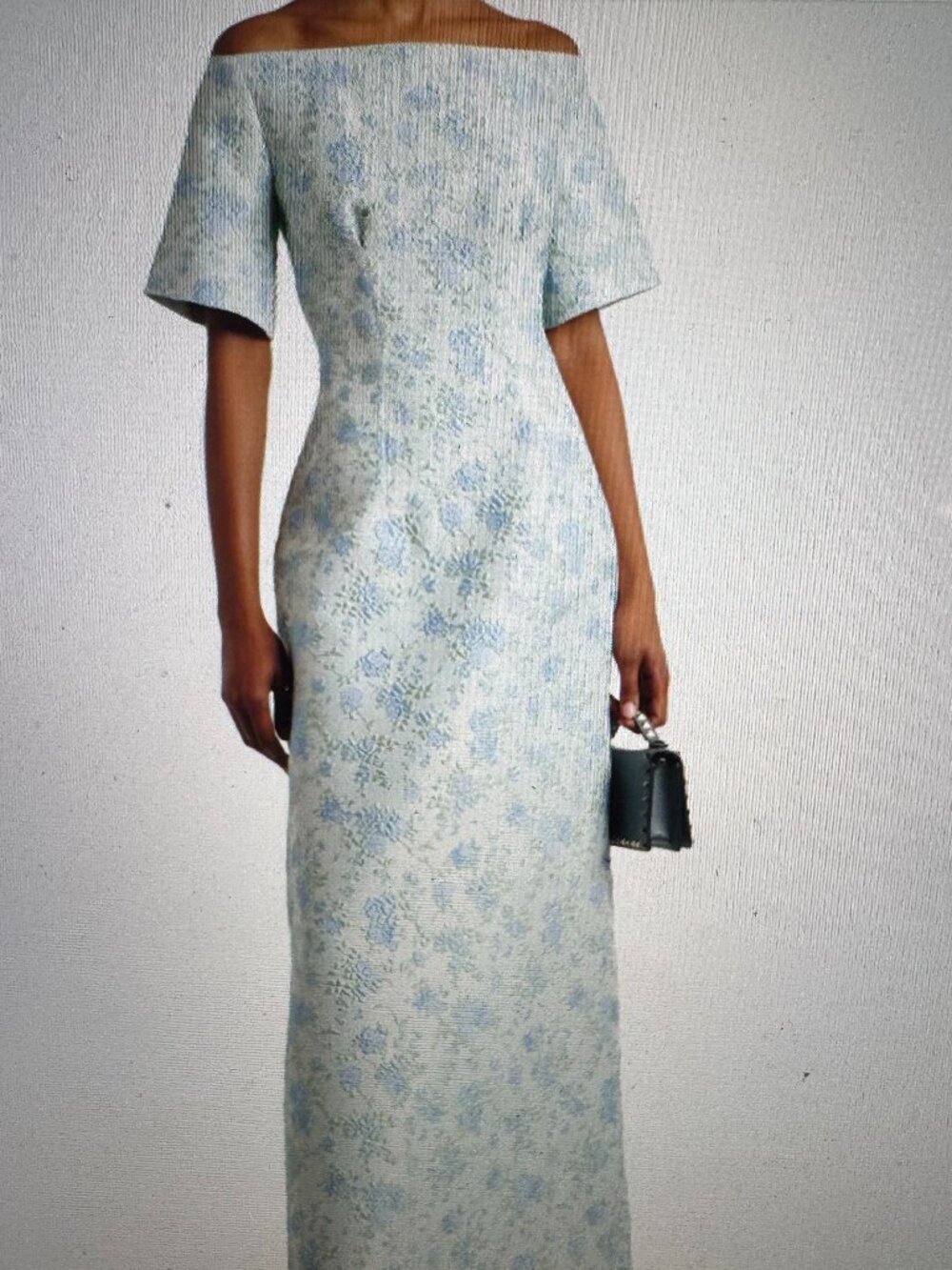 Markarian Gilda Floral Brocade Gown - Original Size 14 (Altered), Light blue.